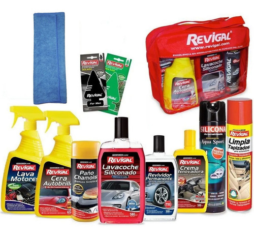 Kit Lavado Productos Revigal  Con Bolso