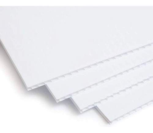 Coroplast Paq 4 Láminas Coroplast Blanco 40 Cm X 60 Cm 4mm