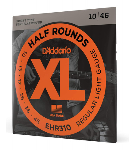 Cuerdas De Guitarra D'addario - Guitarra Eléctrica Xl Half R