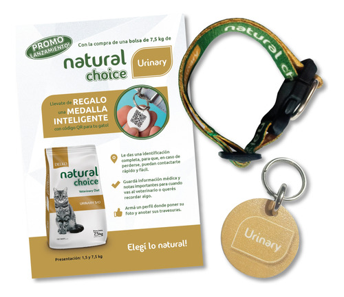 Collar + Alimento Para Gatos Natural Choice Urinary + Regalo