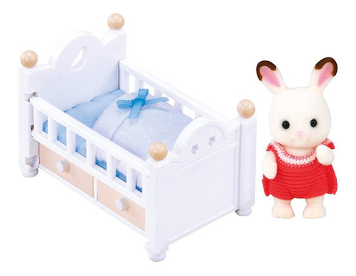 Sylvanian Families Bebè Conejo En Cuna En Caja   Original 