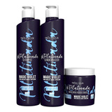 Kit Loiras Platinada Troia 3 Passos Sh + Cond + Máscara 500g