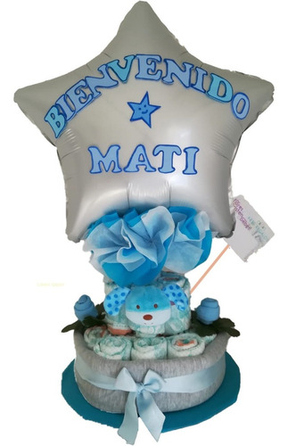 Torta De Pañales Nacimiento Babyshower Accesorios Peluches