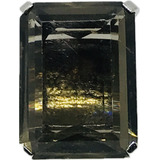 Glitter Joias - Anel Em Ouro E Pedra Cristal De Quartzo Fumê