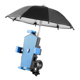 Suporte Para Telefone De Bicicleta Azul Com Guarda-chuva