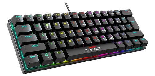 Teclado Mecánico Profesional Rgb 61 Teclas Twolf T61