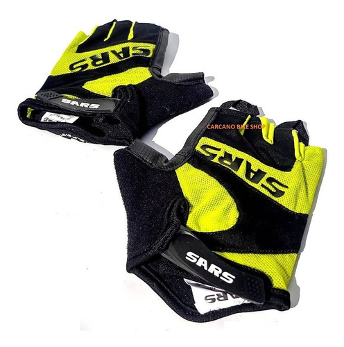 Guantes Dedos Cortos Sars Con Gel Talle M Amarillo Ciclismo