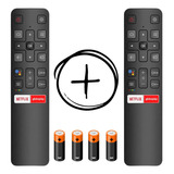 Kit 2 Controle Remoto Compatível Tv Tcl Smart Android