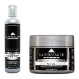 Kit Shampoo Matizador Negro + Máscara Capilar La Puissance