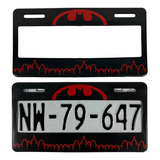 Par De Marcos Portaplacas Plastico Batman Rojo Ciudad Gotica