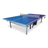 Mesa De Ping Pong Diversiones Bago Carro Fabricada En Mdf Color Azul