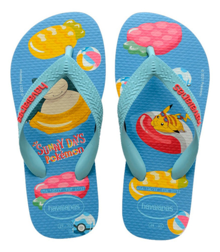 Chinelo Havaianas Top Pokemon Adulto Original Pikachu