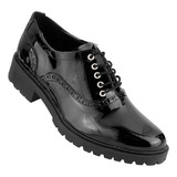 Zapato Casual Mujer Negro Tipo Charol Stfashion 12103801