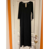 Vestido Negro Complot Algodon Talle Large 42