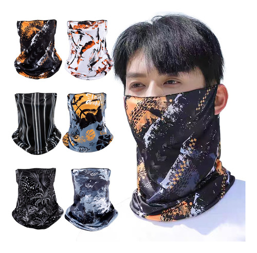 6 Pcs Bandana Mascara Bufanda Moto Deportivas Sol Exterior