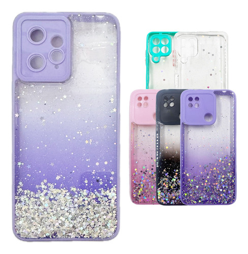 Capa Glitter Brilho Para E22 G23 G53 Note 12 8 Redmi 12c 10c