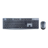 Teclado E Mouse Sem Fio 2.4 Ghz Usb Preto/cinza - Tc245