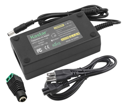 Adaptador De Ca Kastar, Fuente De Alimentación 12 V 6 A 72 W