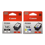 Pack De 2 Cartuchos Canon 145xl Negro Y 146xl Tricolor Nuevo