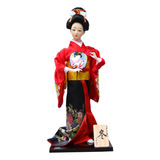 Muñeca Geisha Con Kimono Japonés, Muñeca Kabuki,