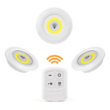 Set 3 Luz Cob Led 3w +control Remoto Emergencia Lampara X2 