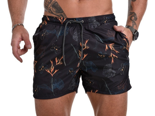 Short De Baño Malla Para Hombre Estampado Secado Rápido