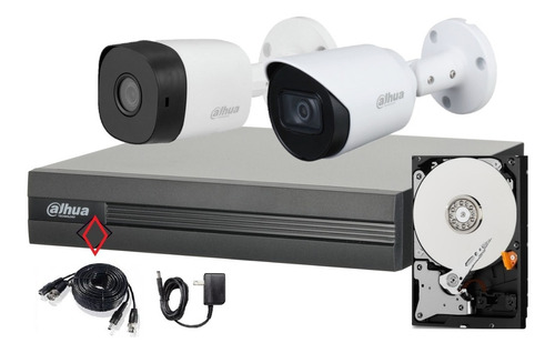 Kit 2 Camaras Bullet 2mp 1 Audio Dvr 8ch 1080p Lit Dahua 1tb