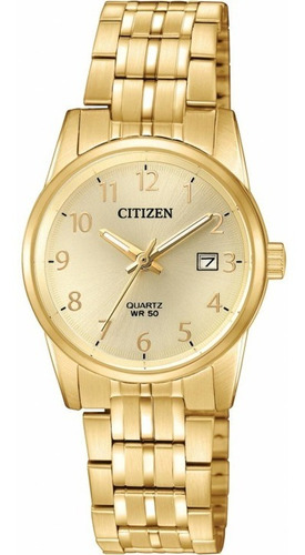 Reloj Citizen 60949  Eu6002-51q Dama Fondo Dorado Watchsalas