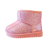 Botas De Nieve Cálidas Con Lentejuelas Para Niños.