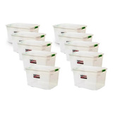 Caja Organizador Plastico Apilable Tapa Taper 34 Litros X 10