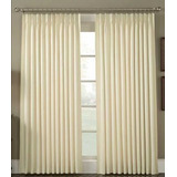 Juego De Cortinas De Ganchos Beige 3.20 Ancho X 2.20 Alto 