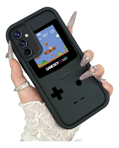 Funda iPhone 13 17 16 Plus Pro Max Samsung A56 Galax S25 Fe Ultra Moto Poco Honor Diseño Retro Gameboy Protección Durable Innovadora Estilo Único