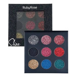 Ruby Rose Paleta Glitter Cremoso Shine 10,8g Ref. Hb-8407/b