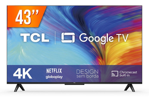 Smart Tv Led 43  Google Tv Uhd 4k Tcl P635 3 Hdmi 1 Usb Wifi