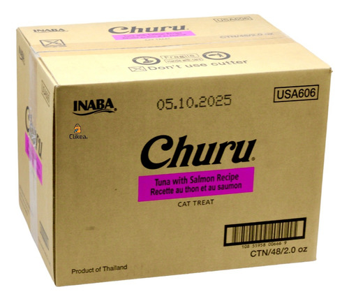 Premios Churu Snack Atún Con Salmon Caja Con 192 Pzas De 14g
