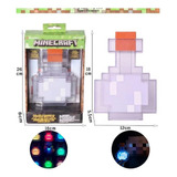 Minecraft Torch Botella Que Cambia Color Luz Nocturna Led-we
