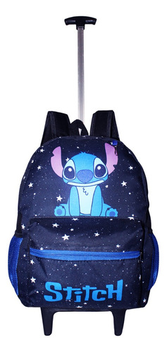 Mochila Lilo Stitch Infantil Feminina Rodinhas Escolar Cl1