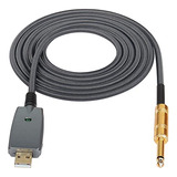 Cable Usb Para Guitarra Sinloon, Interfaz Usb 2.0 De 10 Pies