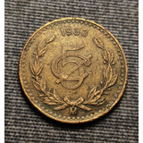 5 Centavos Monograma 1933, Antigua En Cobre.