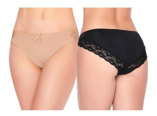 Dos Elegantes Bikinis En Microfibra Y Encaje, Ilusión 78015