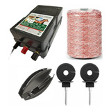Kit Eletrificador Cerca Eletrica Gado Boi Caes 200m + Ta5