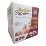 Toallas Húmedas Huggies Supreme Caja 480pzas Aceite Almendra