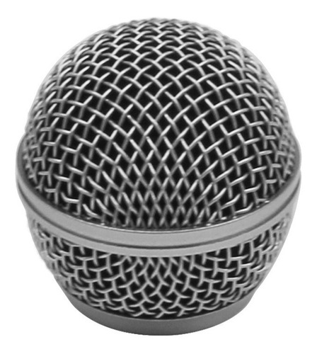Globo Metálico Para Microfone  Sm58, Beta 58 E Sv100 Cor Prateado