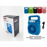 Parlante Inalambrico 4  Recargable Luces Led Radio Usb Sd 