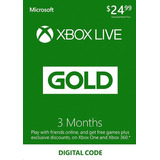 Xbox Live Gold 3 Meses (global) - Entrega Inmediata