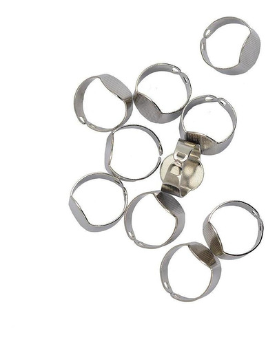 10pcs Diy Anillos Cola De Latón Ajustable En Licencia De