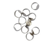 10pcs Diy Anillos Cola De Latón Ajustable En Licencia De