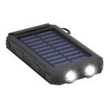 Cargador Portatil Solar Celular 10000mah Powerbank Con Luz