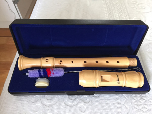 Flauta Doce Germanica Em Madeira Macica Profissional
