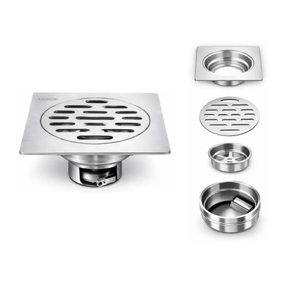 Kadinox Plus Pack De 1 Coladera Para Baño 10 Cm Acero Inoxidable Con Válvula Antiolores Antiinsectos Para Regadera Piso Ducha | MercadoLibre